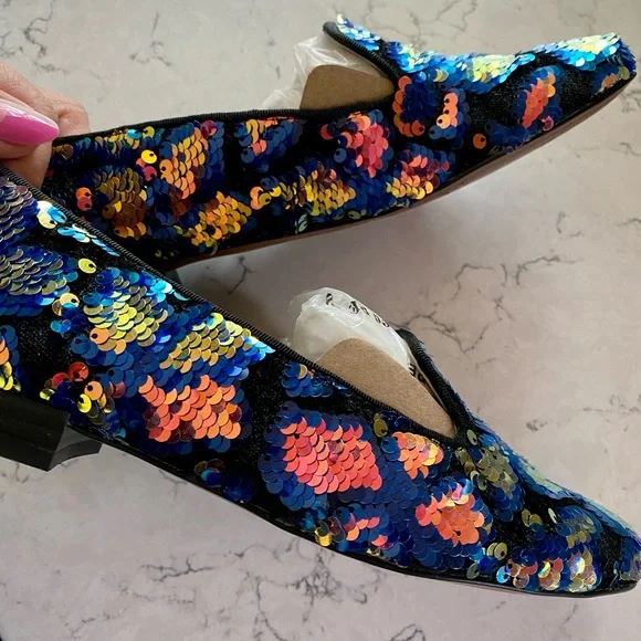 Sam Edelman “Jordy” sequin loafers, EUC - Picture 2 of 5